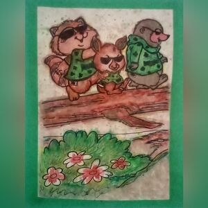 🎨Animals Wearing Sunglasses Watercolor Painting Art (work in progress)🖼